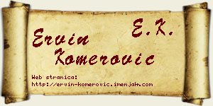 Ervin Komerović vizit kartica